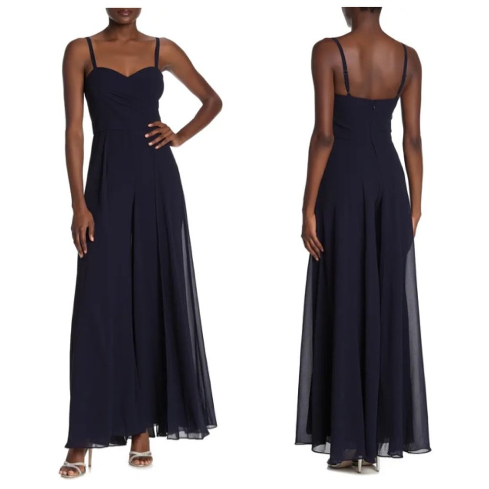 Marina Sweetheart Sleeveless Overlay Jumpsuit NWT